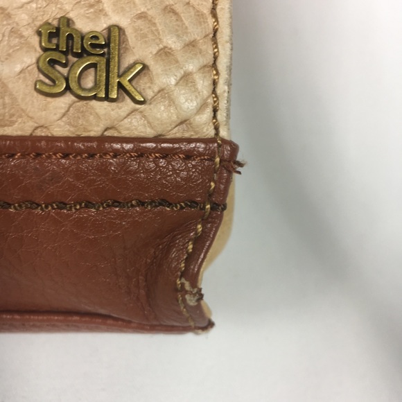 The Sak Leather Crossbody Rectangle Brown purse - Picture 7 of 8